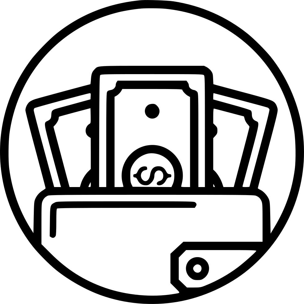 Png File - Wallet Cash Money Icon Png (980x980), Png Download