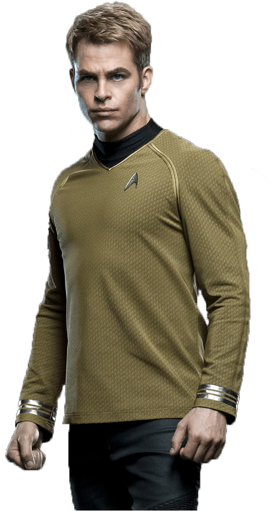 Chris Pine James T - Captain Kirk Into The Darkness (650x1100), Png Download