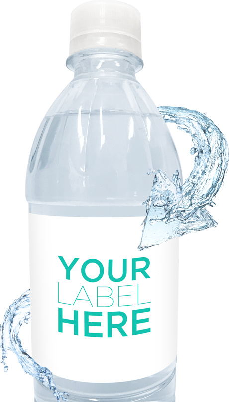 Water Splash Label - Bottle (460x806), Png Download