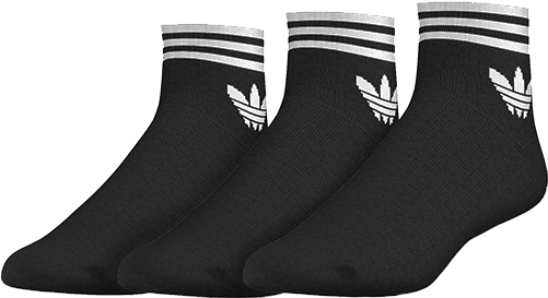 Adidas Socks Png - Adidas Trefoil Ankle Stripes (500x500), Png Download
