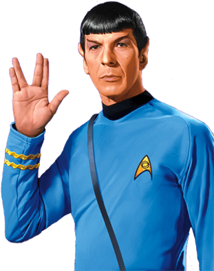 Leonard Nimoy Vulcan Salute - Star Trek Spock And Kirk (400x400), Png Download