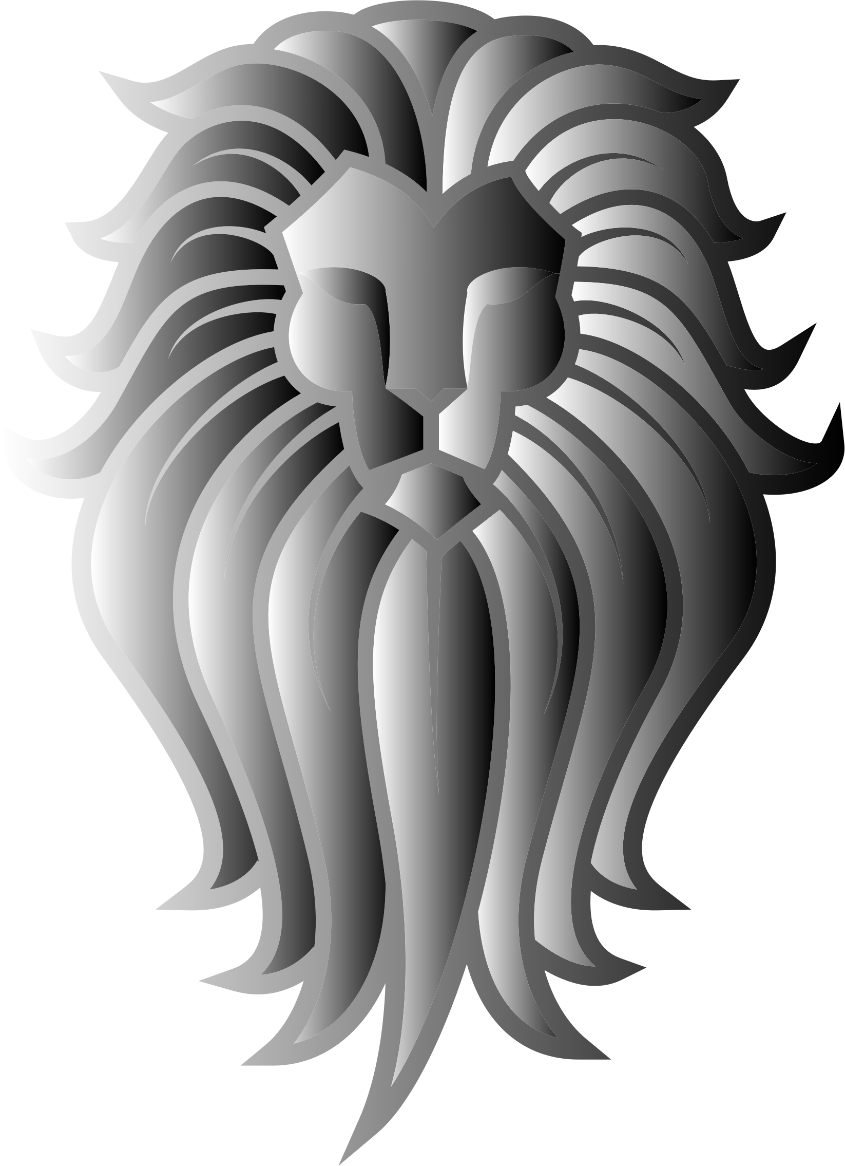 This Free Icons Png Design Of Chromatic Lion Face Tattoo (1646x2270), Png Download