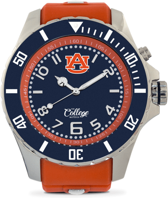 Auburn Tigers Watch - Kyboe Silver Midnight Watch (600x638), Png Download