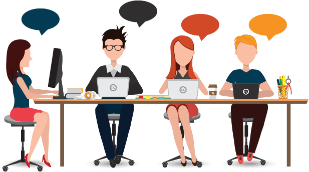 Live Chat Clipart Live Support - Happy And Healthy Workforce (642x371), Png Download