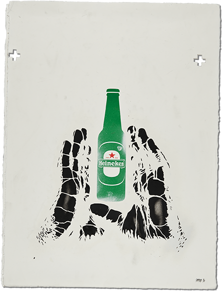 15 Amsterdam - Heineken Stencil (500x641), Png Download