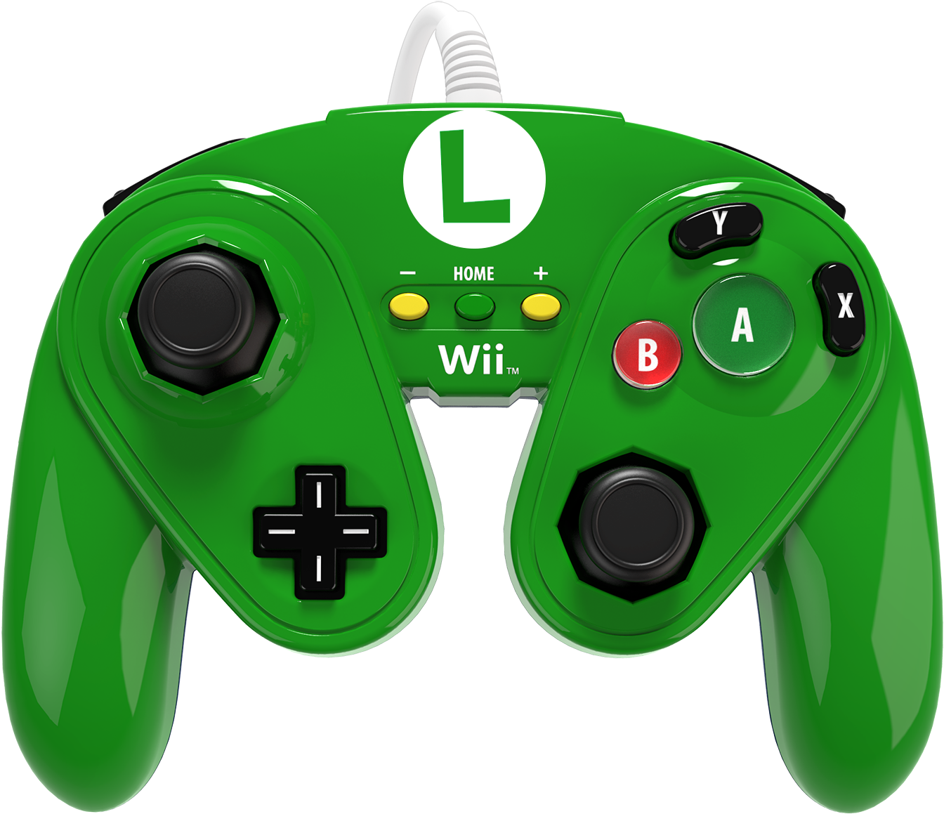 Wired Fight Pad Luigi - Pdp Wired Fight Pad For Wii U - Luigi (1630x1630), Png Download