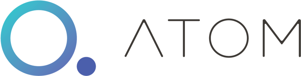 Atom International Logo (1000x267), Png Download