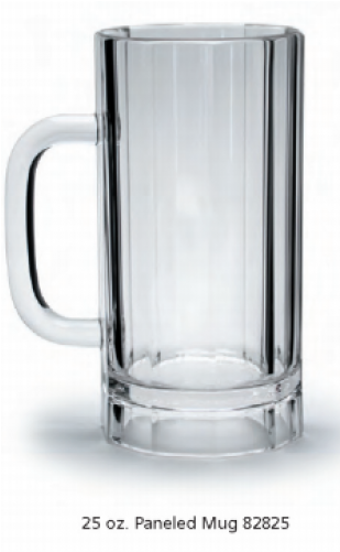 Plastic Beer Mugs - 20 Oz. Paneled (case (500x500), Png Download