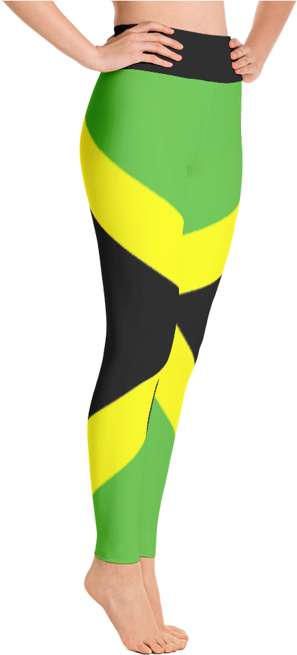 Jamaican Flag Yoga Leggings - Rainbow Rogue Yoga Pants (1000x1000), Png Download