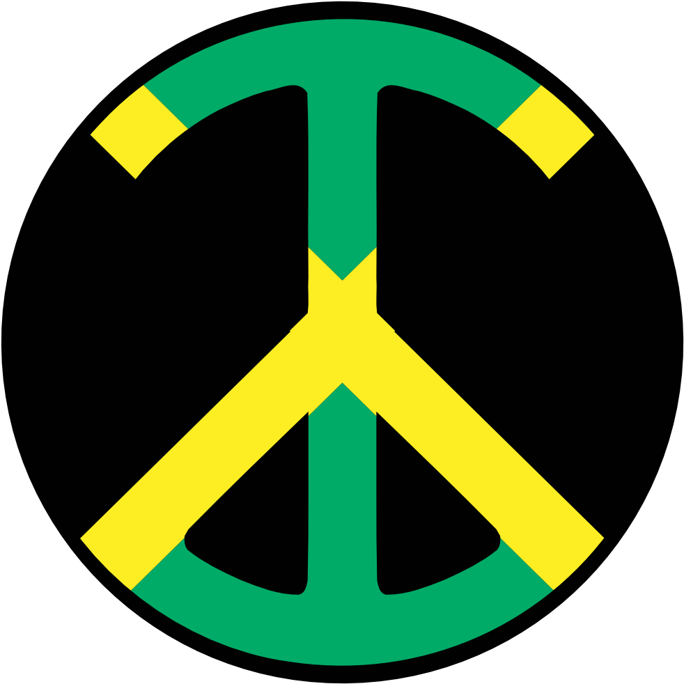 Jamaica Peace Symbol Flag 4 Flagartist - Jamaican Flag (999x999), Png Download