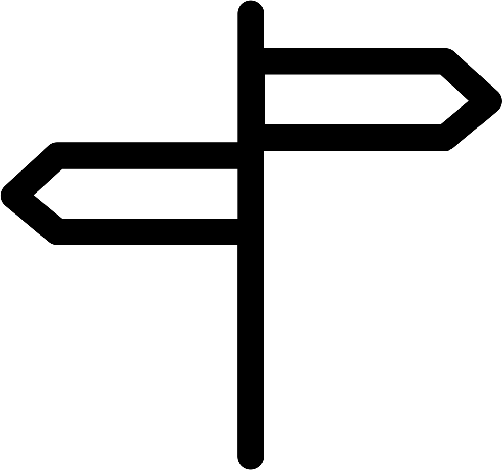 Directional Arrows Signals On A Pole Comments - Differences Icon (981x918), Png Download