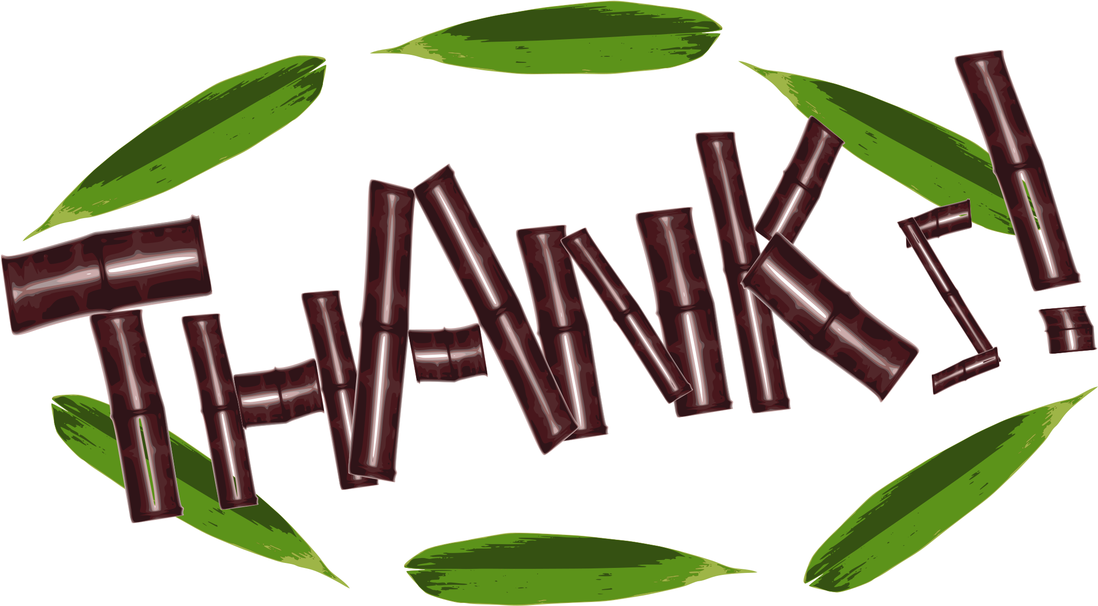 This Free Icons Png Design Of Bamboo Thanks (2400x1400), Png Download