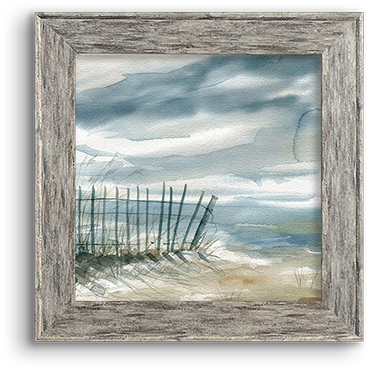 Coastal Watercolor ~ Fence - East Urban Home Subtle Mist I Painting Print On Wrapped (800x800), Png Download