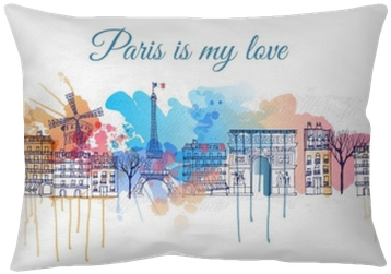Watercolor Vector Background Of Paris City Throw Pillow - Kyv36 Digno Rafre ディグノ ラフレ スマホケース (400x400), Png Download