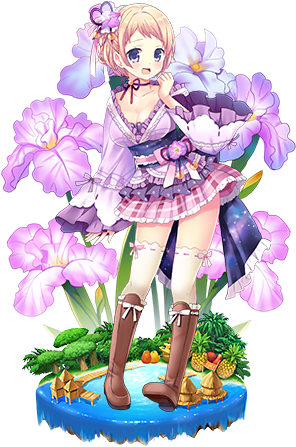 German Iris - Flower Knight Girl Iris (329x467), Png Download