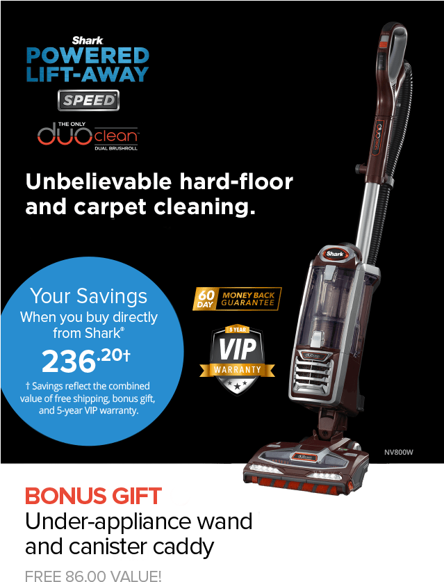 Shark® Rotator® Powered Lift-away Speed™ W/ Duoclean® - Shark Rotator Powered Lift-away Speed (638x880), Png Download