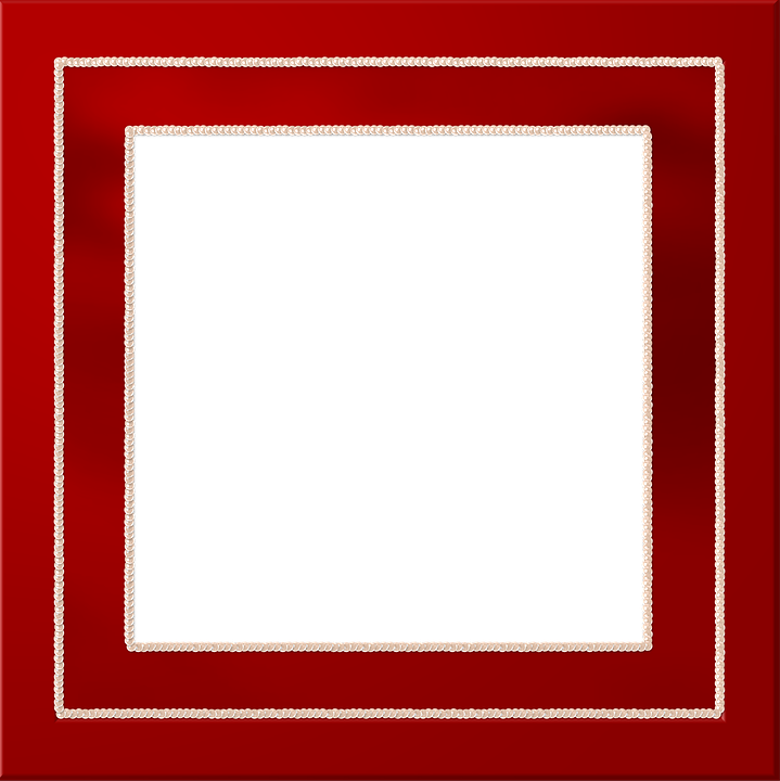 Red - Picture Frame (719x720), Png Download