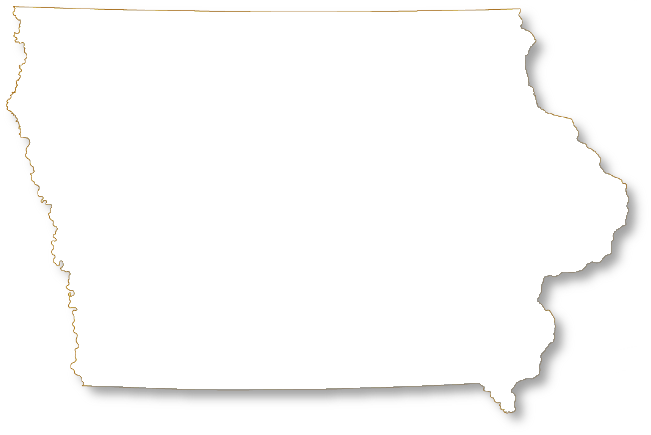 Iowa State Outline Png (651x435), Png Download