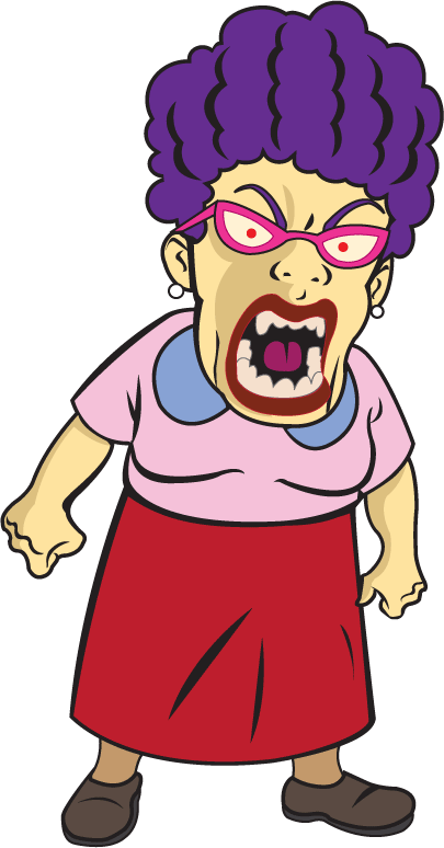Clipart Royalty Free Collection Of Angry Old Lady High - Mad Teacher Clip Art (405x774), Png Download