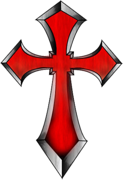 Cross Tattoos Cut Out Png Images - Red Cross Tattoo Design (400x585), Png Download