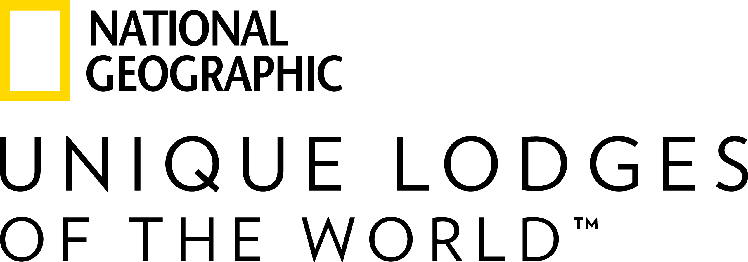 National Geographic Unique Lodges Of The World - National Geographic Unique Lodges Of The World Logo (2560x896), Png Download