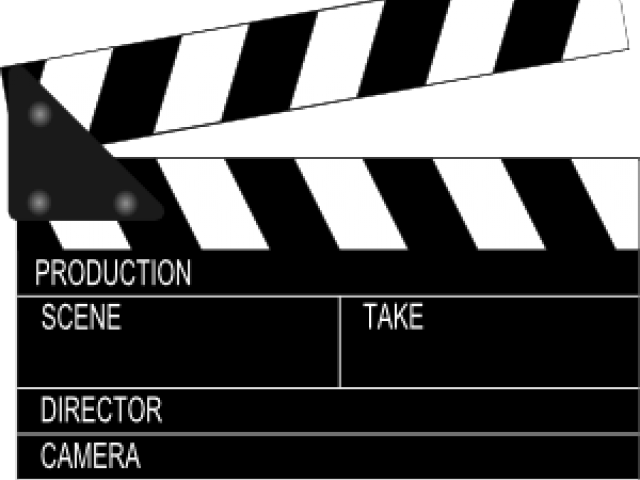 Movie Clipart Vector - Clip Art Clapper Board (640x480), Png Download