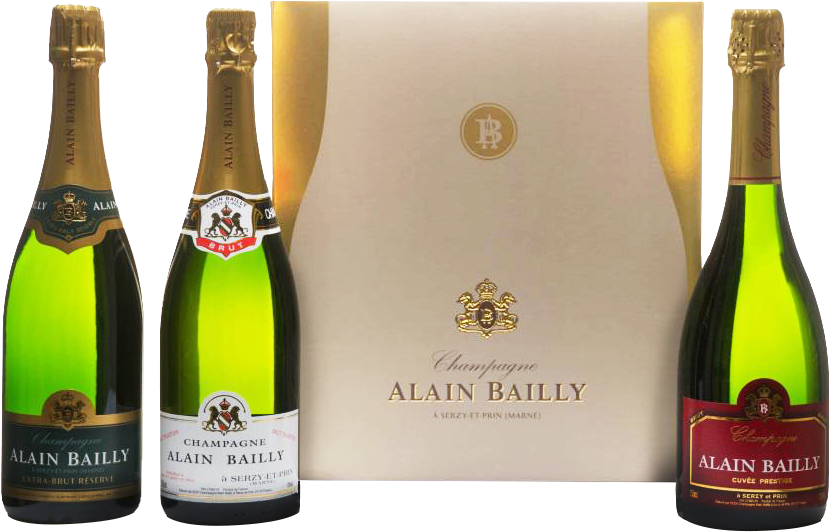Set Of 3 Bottles Brut De Champagne - Champagne (844x570), Png Download