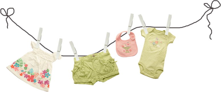Baby Clothes Line Png Image Library - Panties (774x325), Png Download