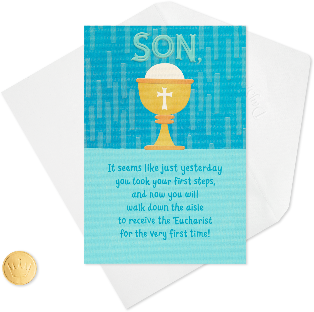 Growing Up And Growing In Faith First Communion Card - Wine Glass (1470x1470), Png Download