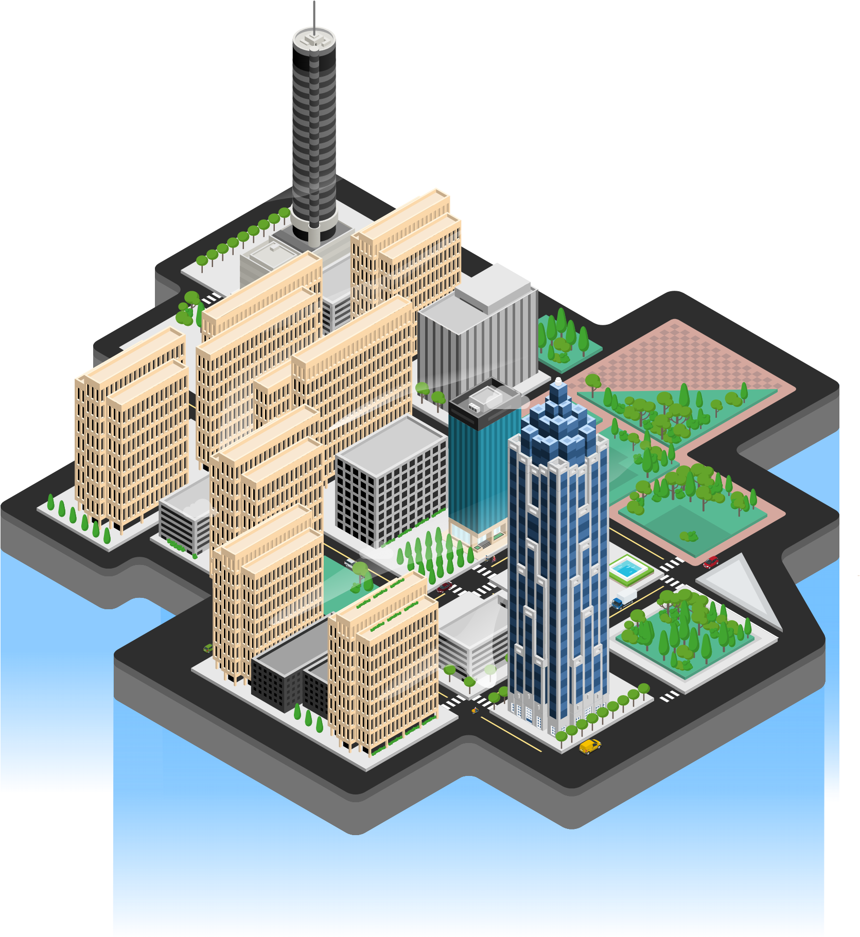 Collect Rare Digital Buildings From Top Cities, Construct - House (1670x1936), Png Download