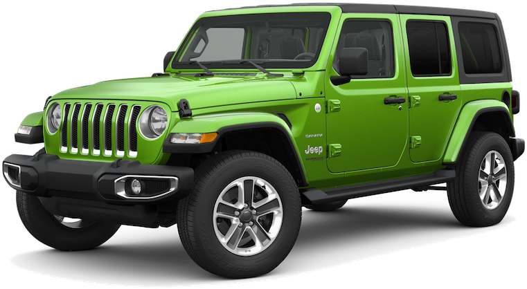 Green 2019 Jeep Wrangler On White - 2018 Jeep Wrangler Mojito Green (840x462), Png Download
