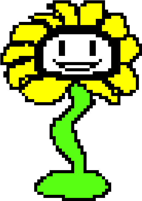 Flowey - Smiley (530x670), Png Download