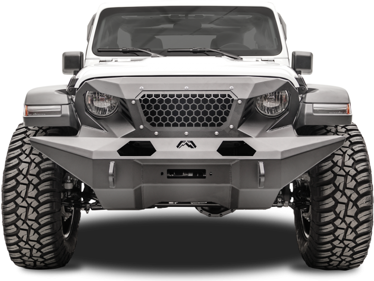 Fab Fours Gr4610-1 Front Full Width Grumper Jeep Wrangler - Jl Wrangler Front Bumpers (800x597), Png Download