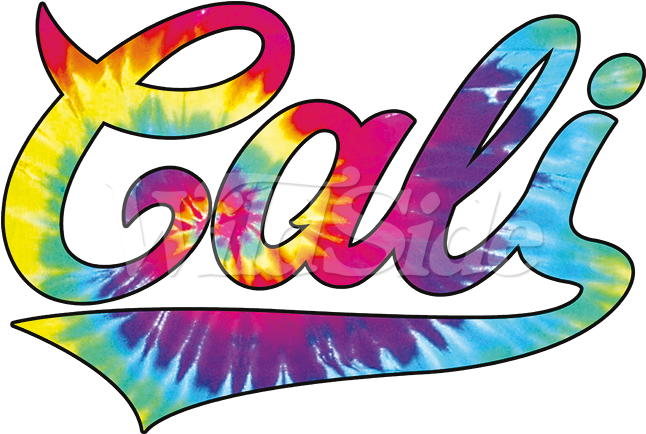 Cali Swoosh Neon Tie Dye (675x675), Png Download