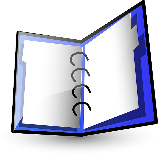 Notebook Folder Open - Binder Clip Art (640x626), Png Download