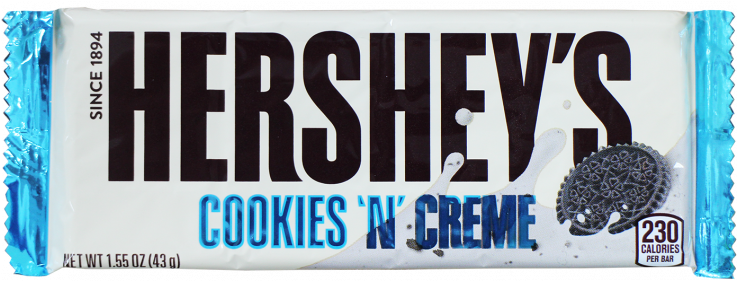 Hershey's Cookies 'n' Cream Bar 43g - Fruit (736x460), Png Download