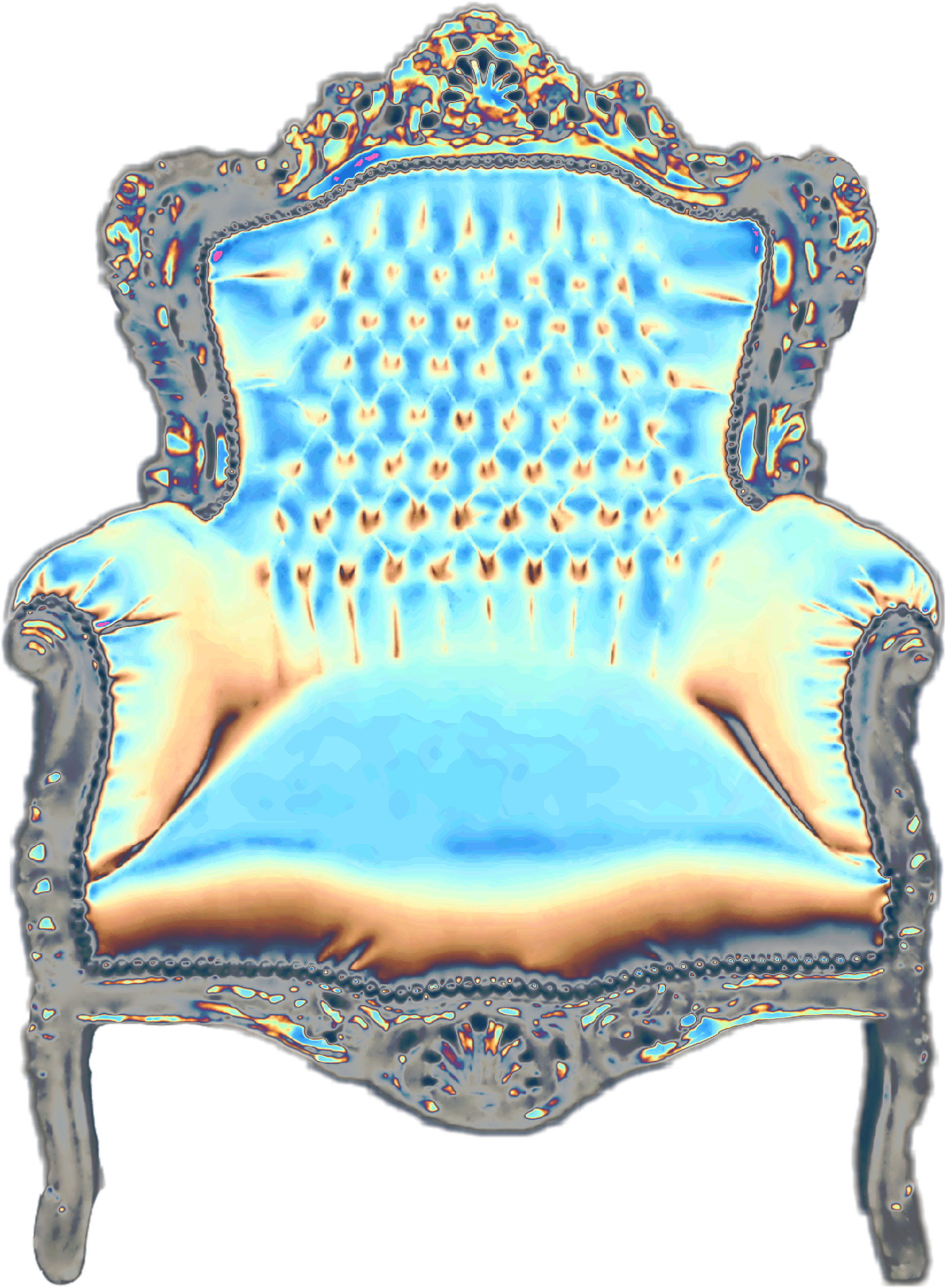 Holo Holographic Chair Throne Furniture Dinahmite Freet - Throne (2896x2896), Png Download