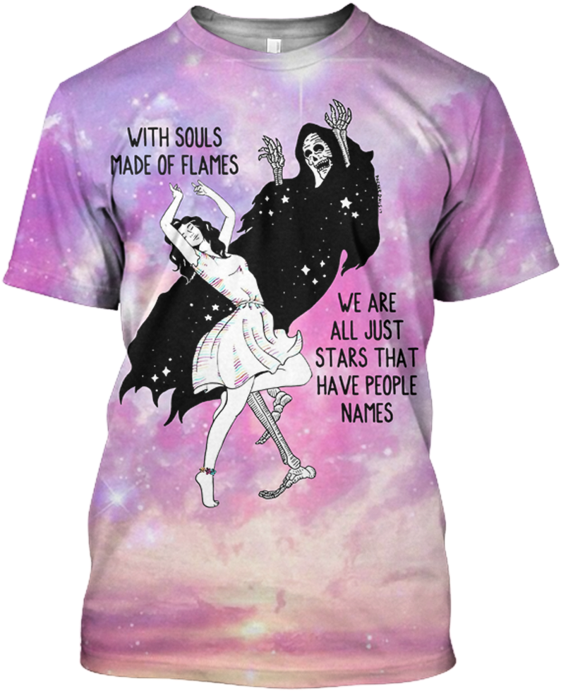 3d With Souls Made Of Flames, We Are All Just Stars - Cow Shirt 3d (1045x1044), Png Download