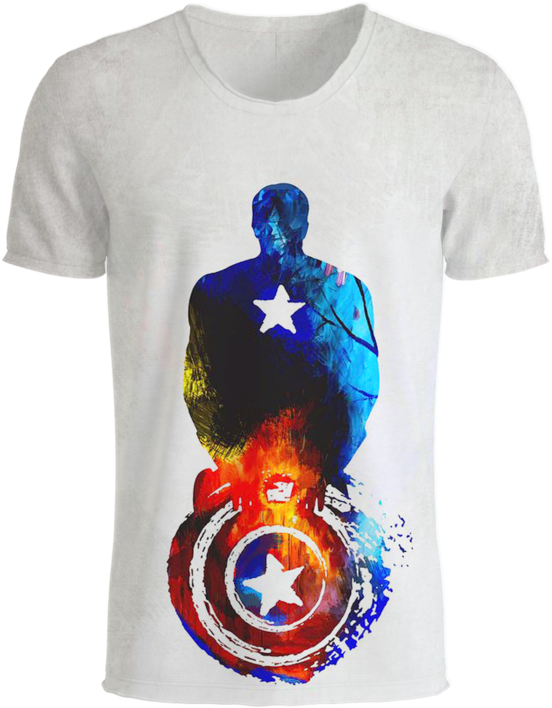 Captain America The Avenger Movie 3d T-shirt - Captain America (760x759), Png Download