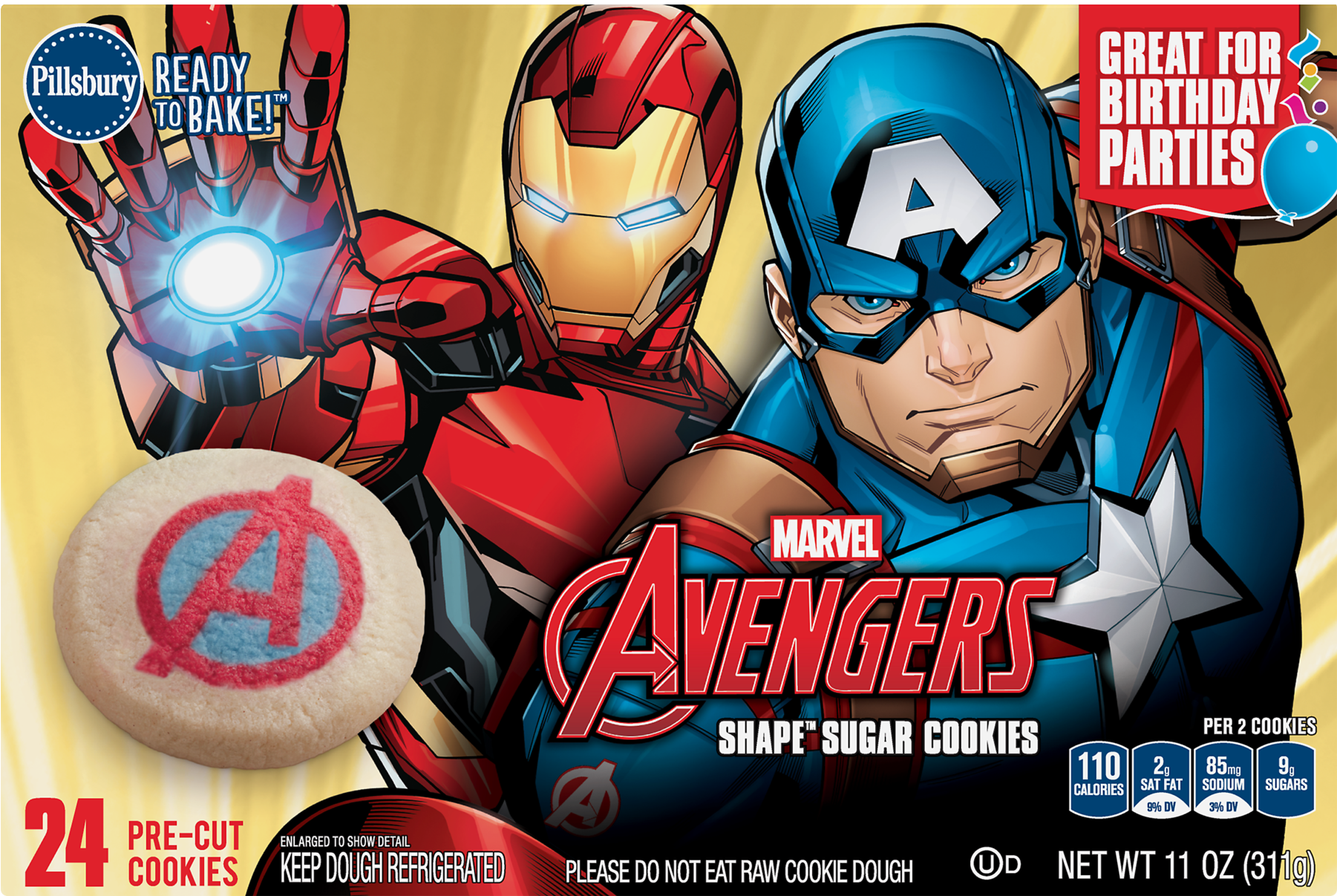 Pillsbury Ready To Bake Avengers Shape Sugar Cookie - Avengers Sugar Cookies Pillsbury (1800x1800), Png Download