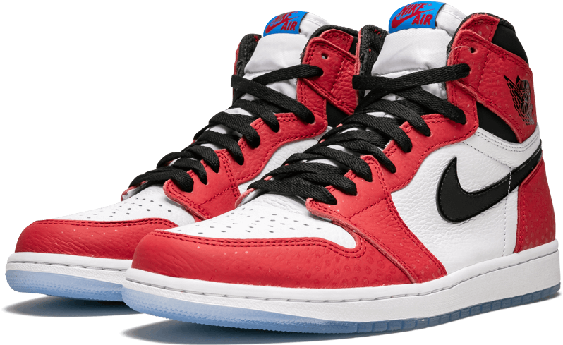 Air Jordan 1 Retro High Og "spider-man - Air Jordan 1 Spiderman (1000x600), Png Download