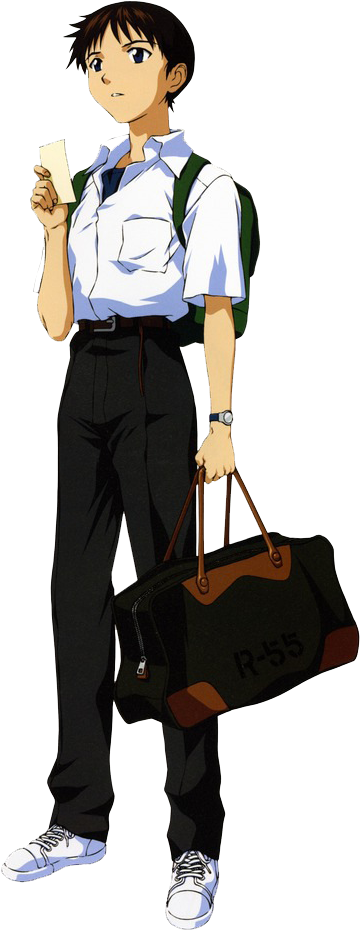 Shinji Ikari, Shinji Ikari, Shinji Ikari - Shinji Ikari Full Body (360x937), Png Download