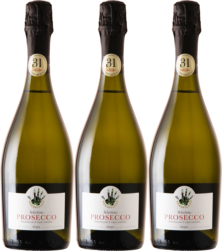 Italian Prosecco 3 Pack Bonus Glassware - Champagne (1000x918), Png Download