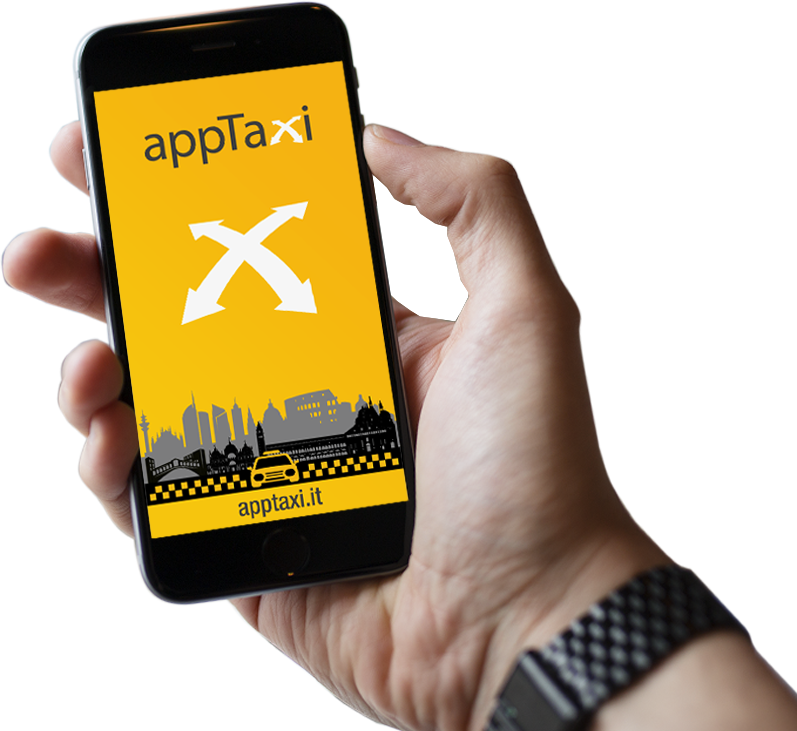 The Very First Italian Network For Calling A Cab Is - Smartphone En Mano Png (797x731), Png Download