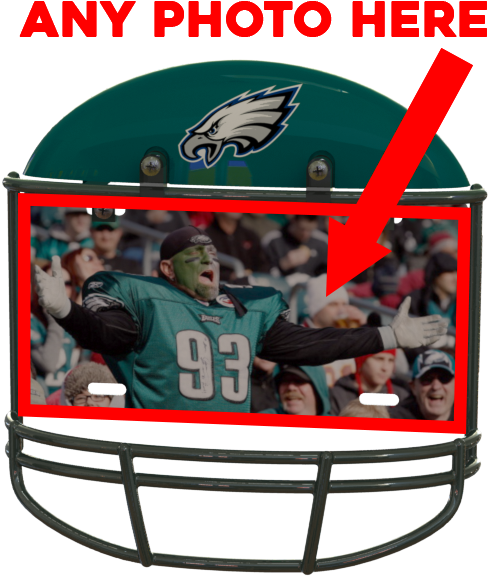 Philadelphia Eagles Helmet Png - Sports Team License Plate Frame (522x599), Png Download