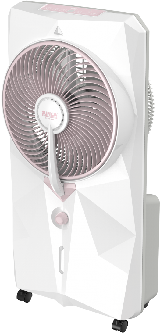 Ac/dc Rechargeable Mist Fan With Lonizer - Electric Fan (1035x1280), Png Download