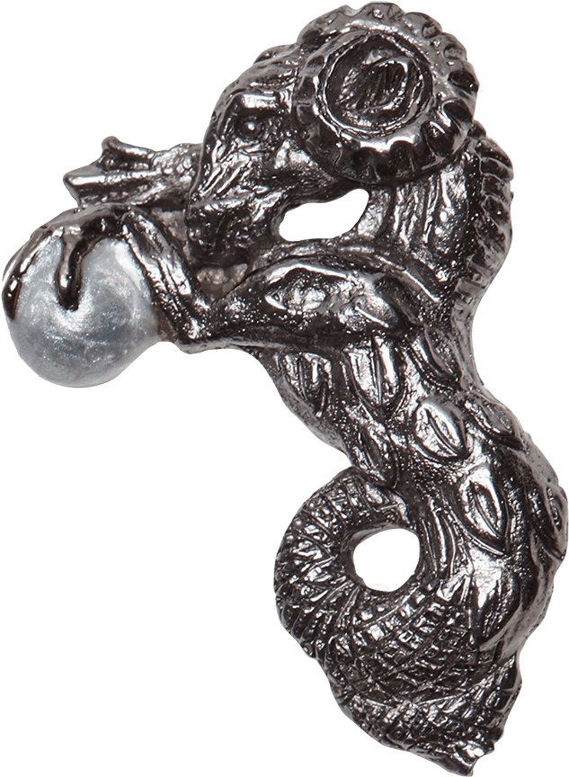Capricorn Pin Ruthenium Finishing - Illustration (960x1440), Png Download