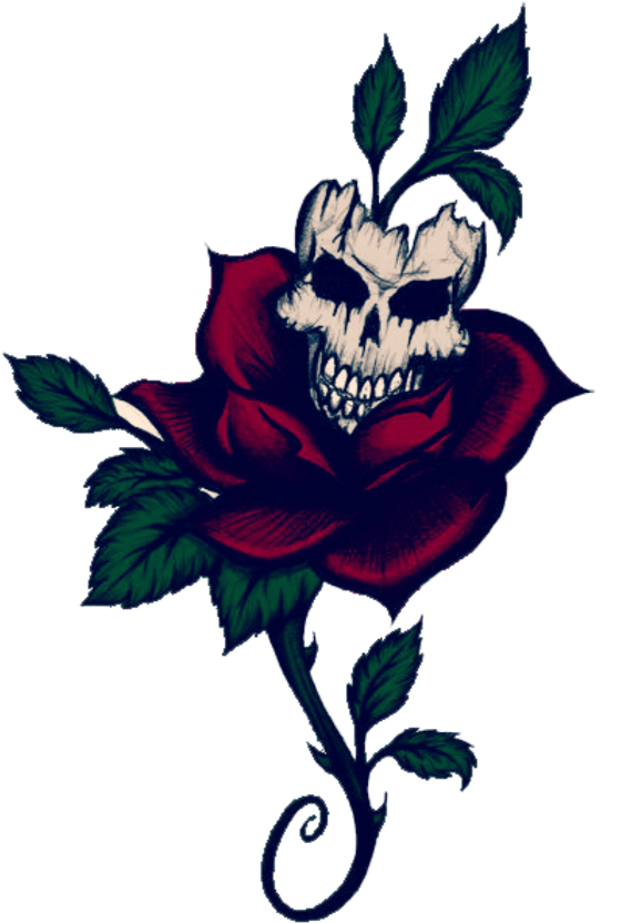 Tattoo Skull Roses Png (1024x1024), Png Download