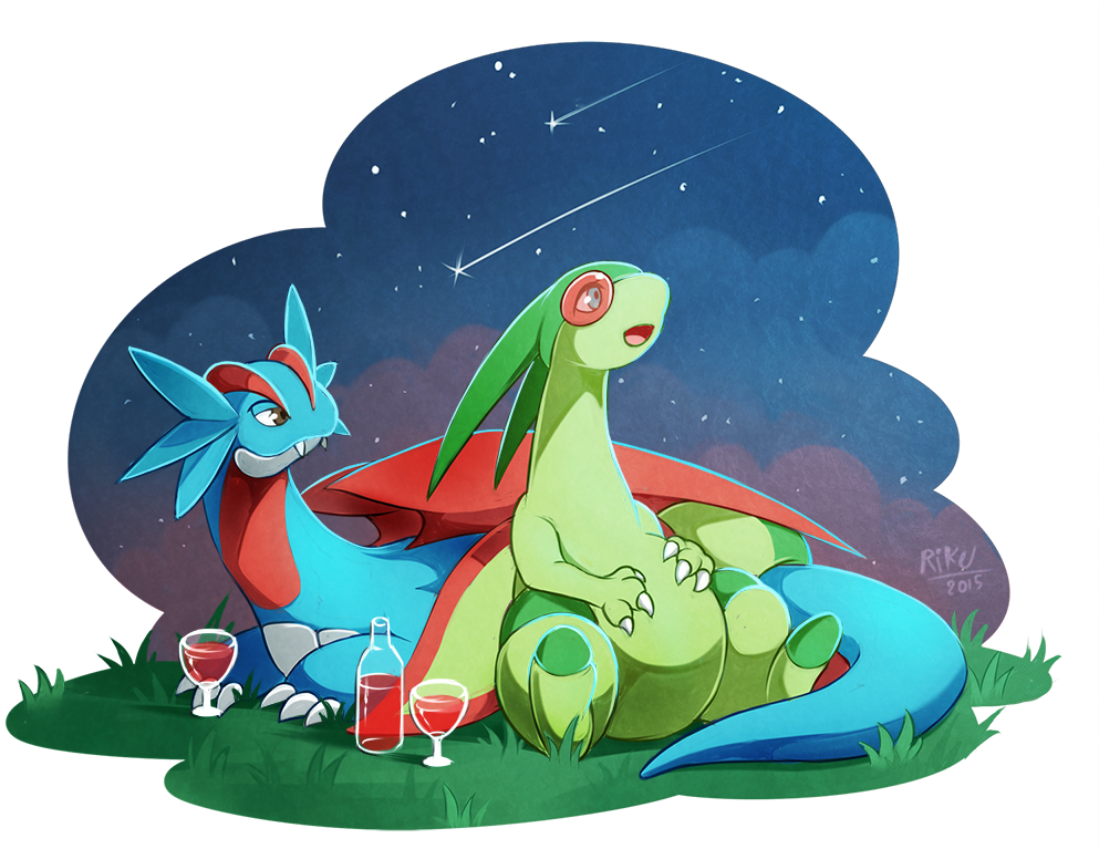 Salamence And Flygon (1000x800), Png Download