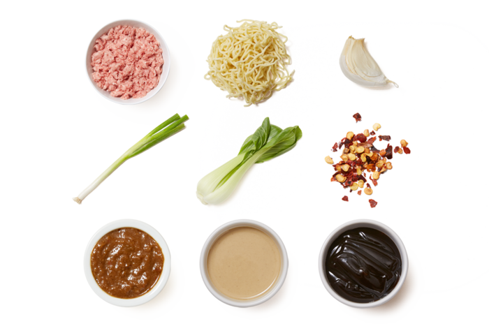 Sichuan-style Pork & Noodles With Baby Bok Choy - Eye Shadow (700x477), Png Download